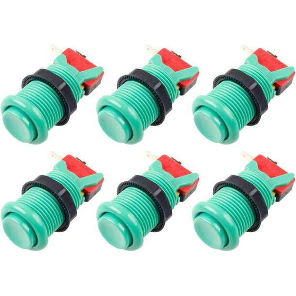 6x 3/4" American style Happ Type Standard Push Buttons Switch Jamma Mame 30mm